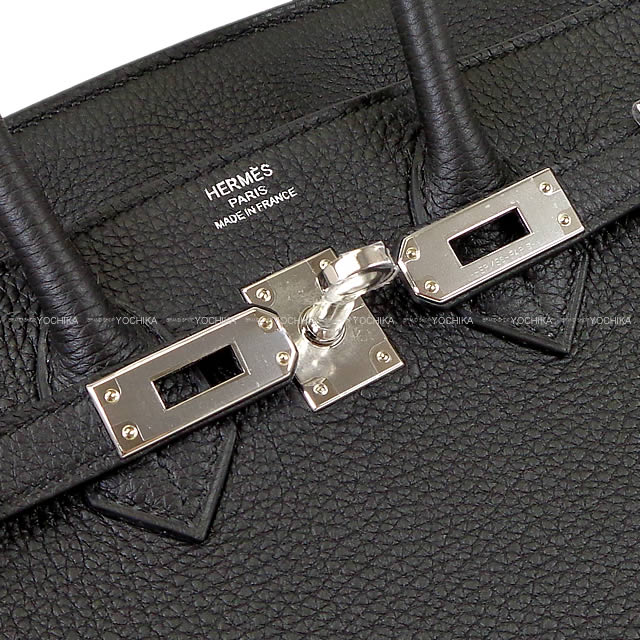 HERMES Handbag Birkin25 Noir (Black) Veau Togo Silver HW Stamp W[BRAND NEW][Authentic]