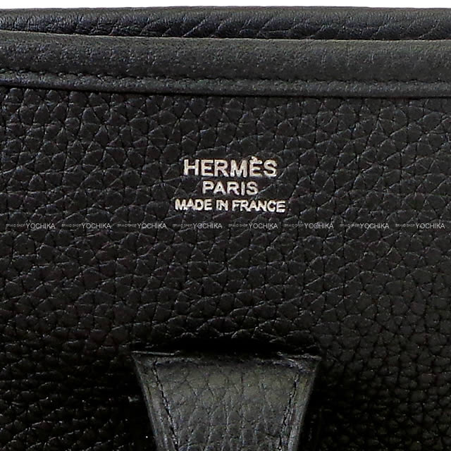 HERMES Shoulder bag Evelyne 29 PM Noir (Black) Taurillon Clemence Silver HW Stamp B[BRAND NEW][Authentic]