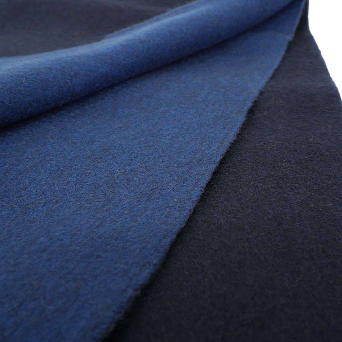 HERMES muffler Bicolor Recto-Verso Reversible MarineOcean Cashmere100% H393850T 01[BRAND NEW][Authentic]