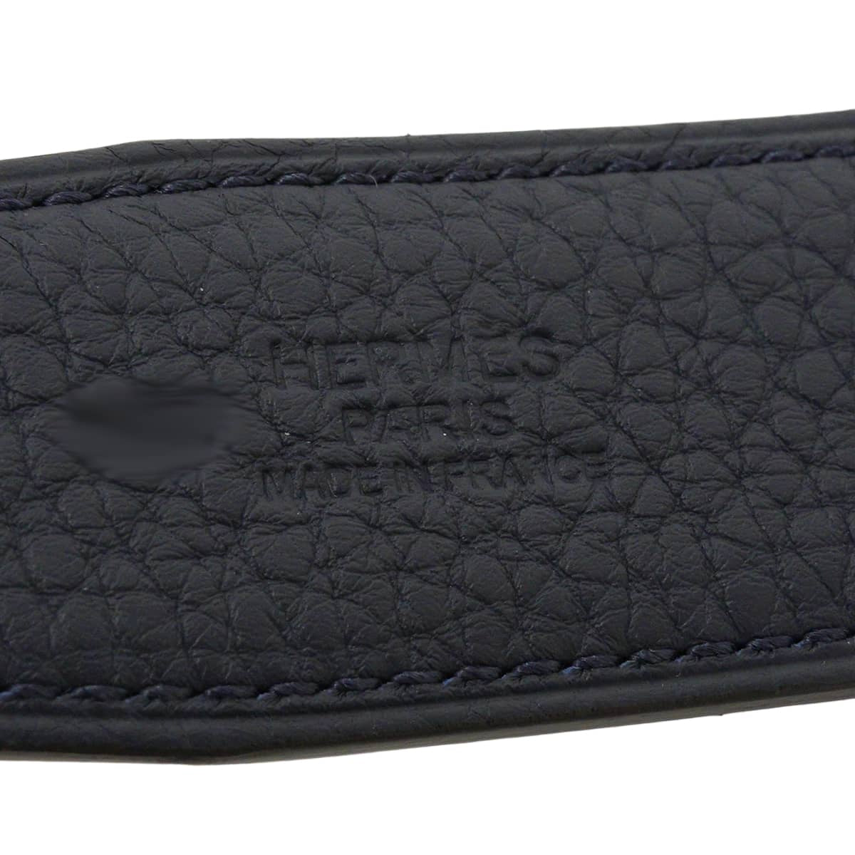 HERMES belt H Belt Constance 32 Reversible Blue Indigo/Noir (Black) Veau Togo/Box Calf #95 Mat Silver HW Stamp W[BRAND NEW][Authentic]