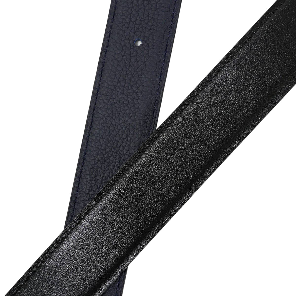 HERMES belt H Belt Constance 32 Reversible Blue Indigo/Noir (Black) Veau Togo/Box Calf #90 Rose Gold HW Stamp W[BRAND NEW][Authentic]