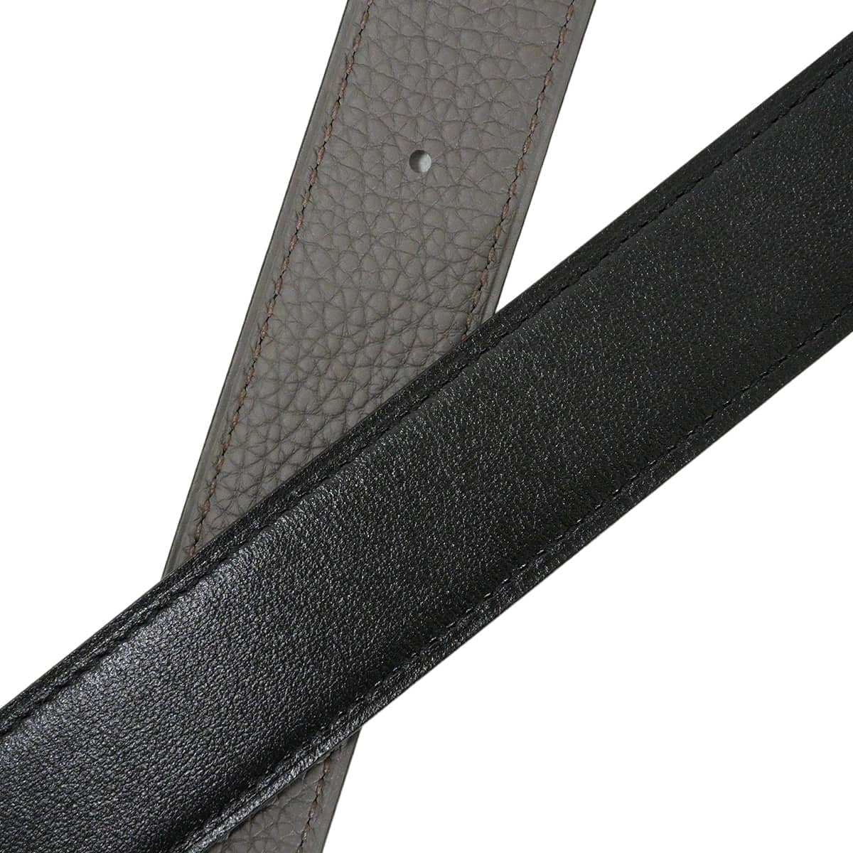 HERMES belt H Belt Constance 32 Reversible Etain/Noir (Black) Veau Togo/Box Calf #95 Gold HW Stamp K[BRAND NEW][Authentic]