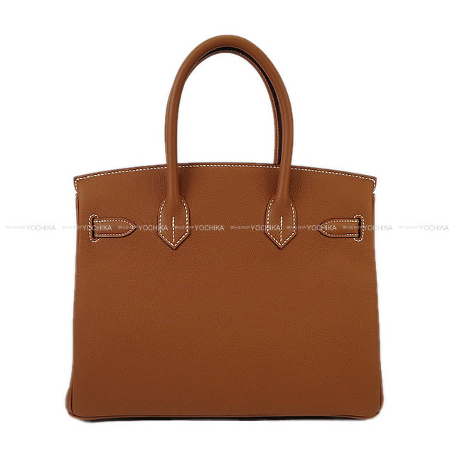 HERMES Handbag Birkin30 Gold Veau Togo Silver HW Stamp B[BRAND NEW][Authentic]