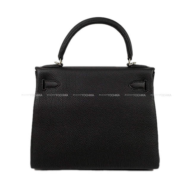 HERMES Shoulder bag Kelly28 Retourne Noir (Black) Veau Togo Silver HW Stamp B[BRAND NEW][Authentic]