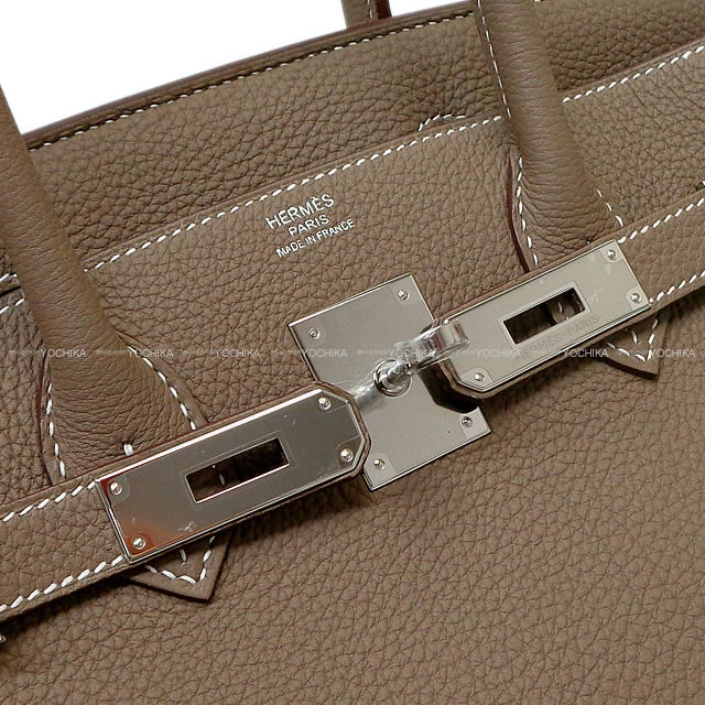 HERMES Handbag Birkin30 Etoupe Veau Togo Silver HW Stamp B[BRAND NEW][Authentic]