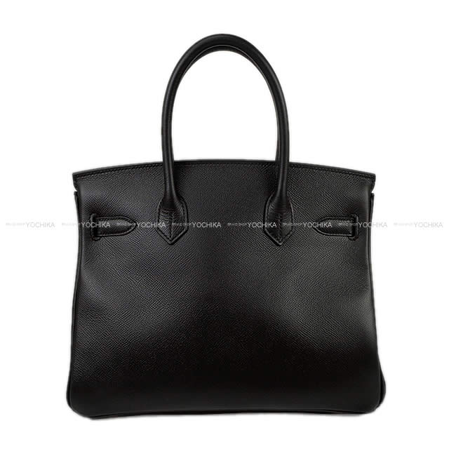 HERMES Handbag Birkin30 Noir (Black) Veau Epsom Silver HW Stamp B[BRAND NEW][Authentic]