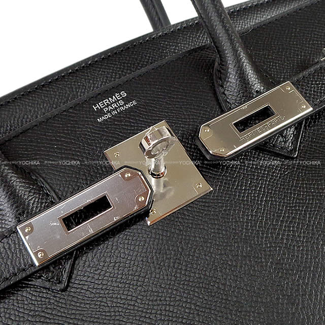 HERMES Handbag Birkin30 Noir (Black) Veau Epsom Silver HW Stamp B[BRAND NEW][Authentic]