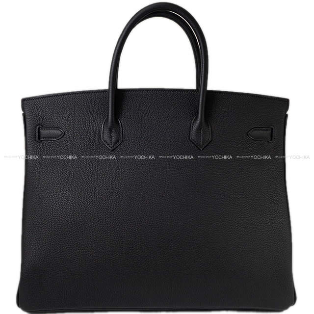 HERMES Handbag Birkin40 Noir (Black) Veau Togo Gold HW Stamp U[EXCELLENT][Authentic]