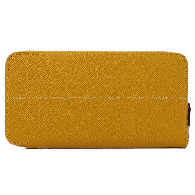 HERMES long wallet Azap Silk in ASTROLOGIE NOUVELLE Jaune Amber/Rose D'ete Veau Epsom/Veau Barenia/Silk100% Silver HW Stamp D[EXCELLENT][Authentic]