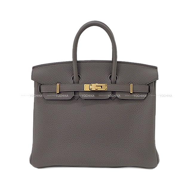 HERMES Handbag Birkin25 Etain Veau Togo Gold HW Stamp B[BRAND NEW][Authentic]