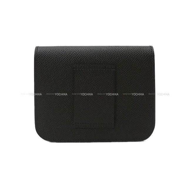 HERMES Bi-fold wallet Constance Slim  Noir (Black) Veau Epsom Gold HW Stamp U[BRAND NEW][Authentic]