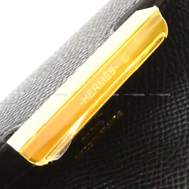 HERMES Bi-fold wallet Constance Slim  Noir (Black) Veau Epsom Gold HW Stamp U[BRAND NEW][Authentic]