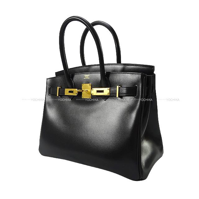 HERMES Handbag Birkin30 Noir (Black) Box Calf Gold HW Stamp B[BRAND NEW][Authentic]