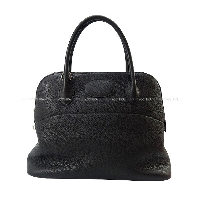 HERMES Shoulder bag Bolide31 Noir (Black) Taurillon Clemence Silver HW Stamp C[EXCELLENT][Authentic]