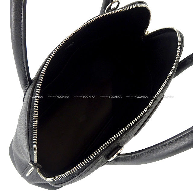 HERMES Shoulder bag Bolide31 Noir (Black) Taurillon Clemence Silver HW Stamp C[EXCELLENT][Authentic]