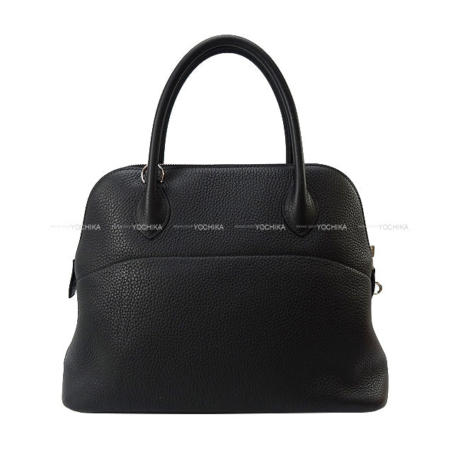 HERMES Shoulder bag Bolide31 Noir (Black) Taurillon Clemence Silver HW Stamp C[EXCELLENT][Authentic]