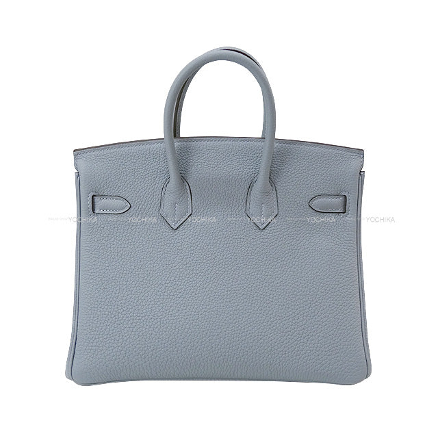 HERMES Handbag Birkin25 Verso Bleu Lin/Beige de Weimar Veau Togo Silver HW Stamp U[BRAND NEW][Authentic]