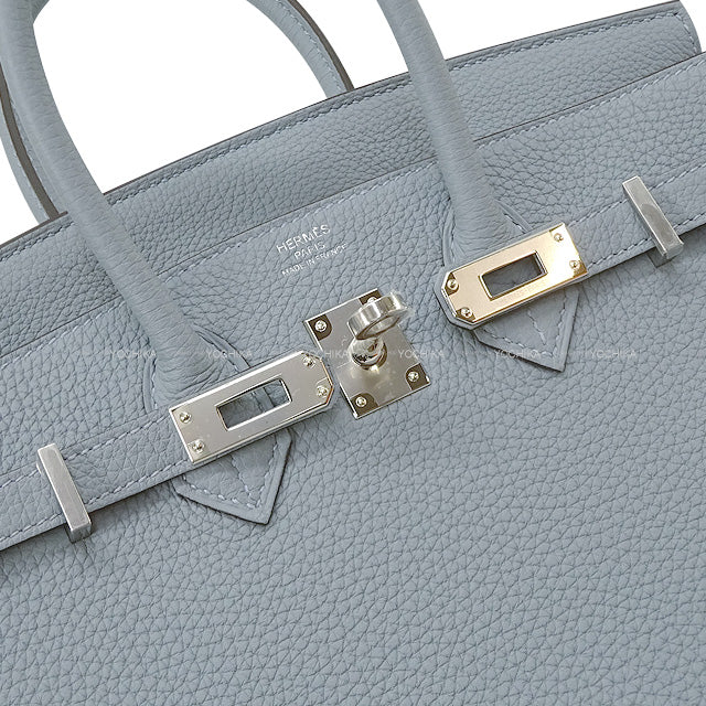 HERMES Handbag Birkin25 Verso Bleu Lin/Beige de Weimar Veau Togo Silver HW Stamp U[BRAND NEW][Authentic]