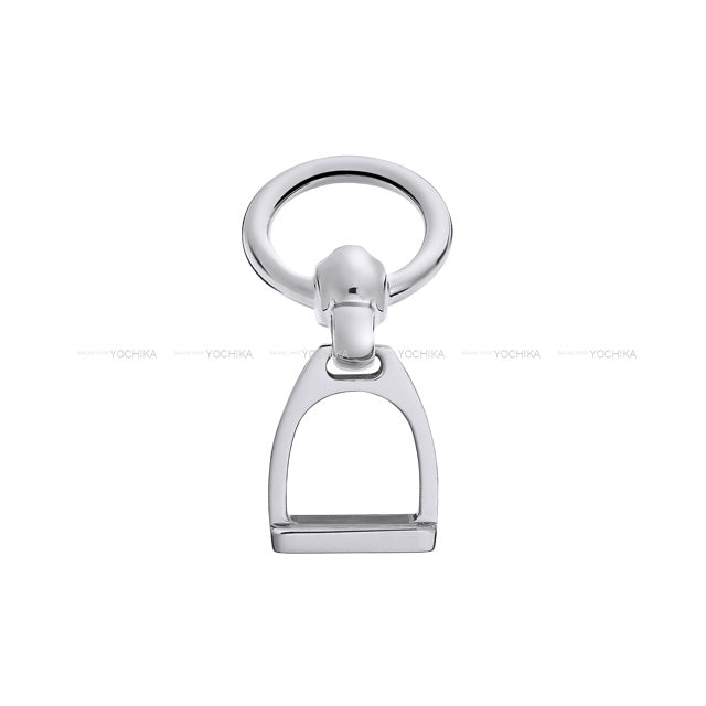 2022SS HERMES Scarf ring Twilly Ring Charm Etrier Silver Silver Plated Silver HW[EXCELLENT][Authentic]