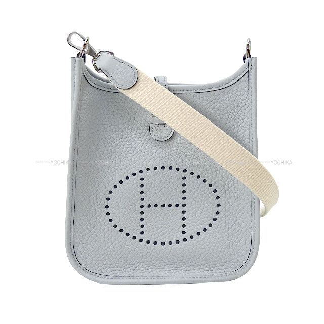 HERMES Shoulder bag Evelyne 16 TPM Amazone Bleu Pale/Nata Taurillon Clemence Silver HW Stamp U[EXCELLENT][Authentic]