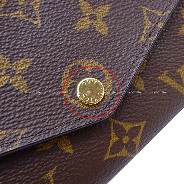 LOUIS VUITTON long wallet PORTEFEUILLE SARAH Fuchsia Monogram Canvas Gold HW M62234[EXCELLENT][Authentic]