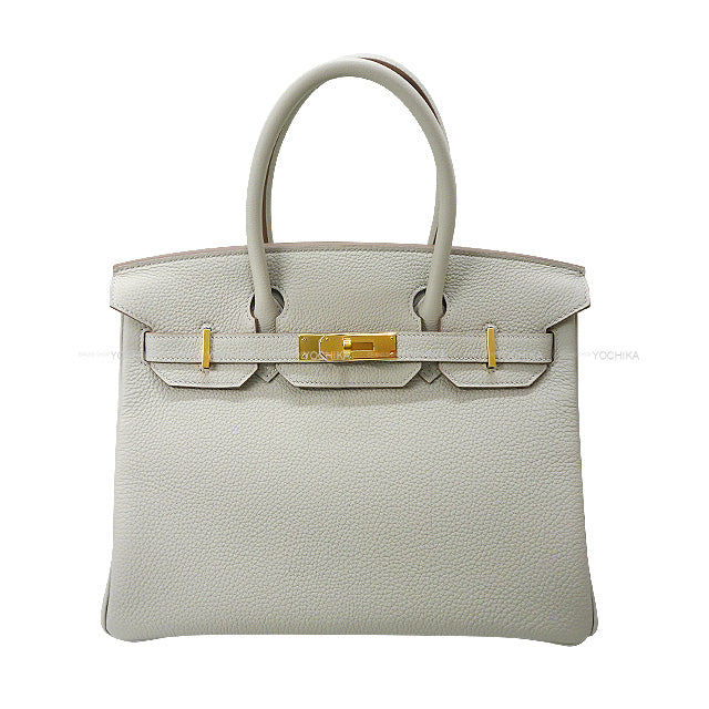 HERMES Handbag Birkin30 Gris Perle Veau Togo Gold HW Stamp U[BRAND NEW][Authentic]