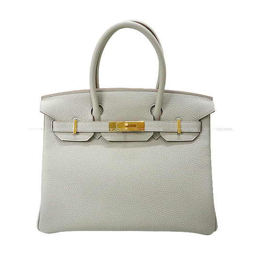 HERMES Handbag Birkin30 Gris Perle Veau Togo Gold HW Stamp U[BRAND NEW][Authentic]