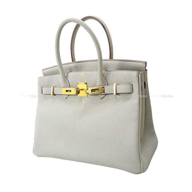 HERMES Handbag Birkin30 Gris Perle Veau Togo Gold HW Stamp U[BRAND NEW][Authentic]