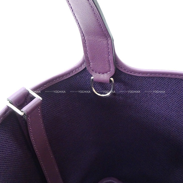 HERMES Handbag Picotin Lock 18 PM Cargo Pockets Raisin Toile Goeland/Veau Swift Silver HW Stamp U[EXCELLENT][Authentic]