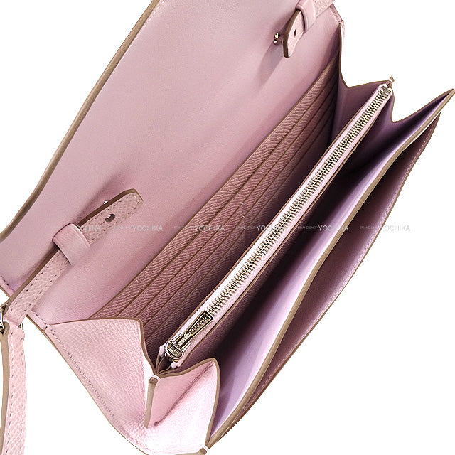 HERMES long wallet Constance Long wallet To Go Mauve Pale Veau Epsom Silver HW Stamp B[BRAND NEW][Authentic]