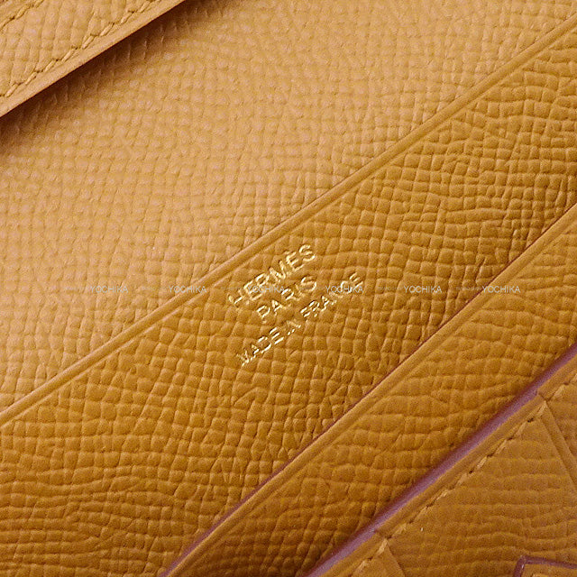 HERMES long wallet Bearn Soufflet Sesami Veau Epsom Gold HW Stamp Y[EXCELLENT][Authentic]