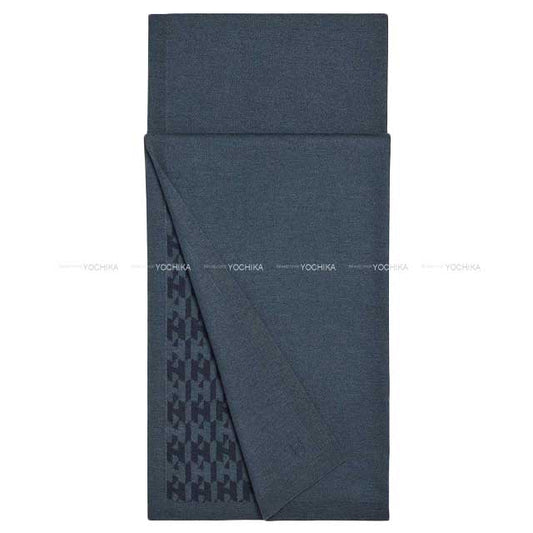 2023 SS HERMES muffler H en BLOC Ardois/Marine Cashmere70% / Silk30%[BRAND NEW][Authentic]