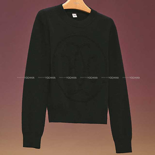 HERMES Sweater Radies Knit H Lift Noir (Black) Cashmere100%[EXCELLENT][Authentic]