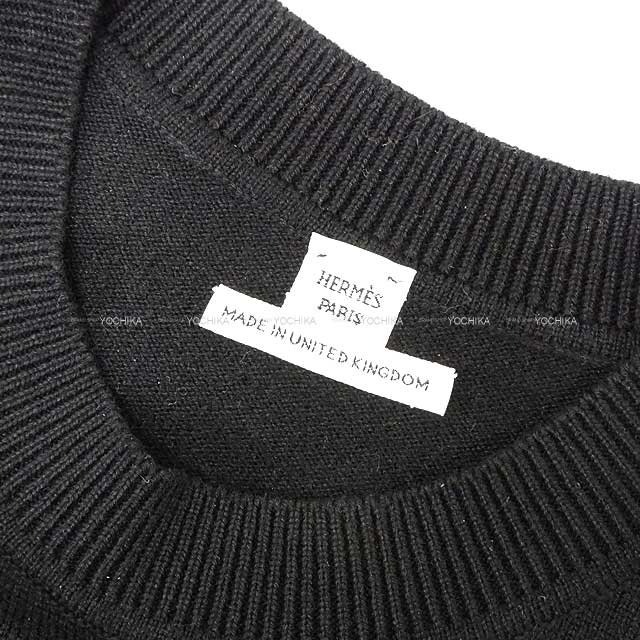 HERMES Sweater Radies Knit H Lift Noir (Black) Cashmere100%[EXCELLENT][Authentic]