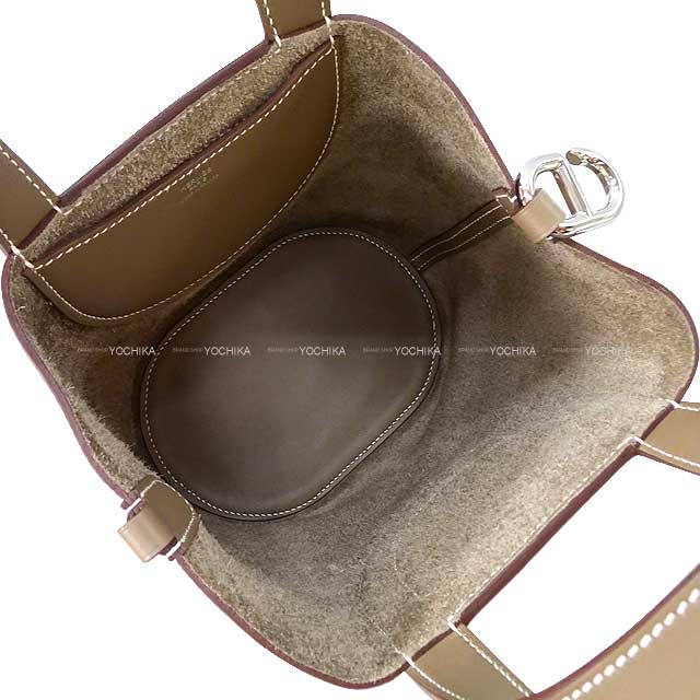 HERMES Handbag In the Loop 18 Etoupe Taurillon Clemence/Veau Swift Silver HW Stamp U[BRAND NEW][Authentic]