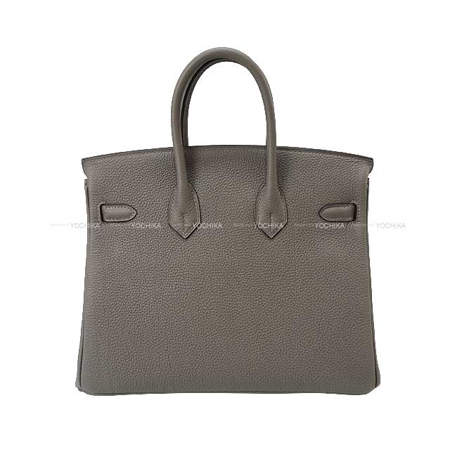 HERMES Handbag Birkin25 Gris Meyer Veau Togo Silver HW Stamp B[BRAND NEW][Authentic]