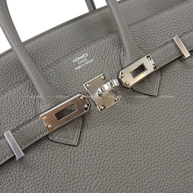 HERMES Handbag Birkin25 Gris Meyer Veau Togo Silver HW Stamp B[BRAND NEW][Authentic]