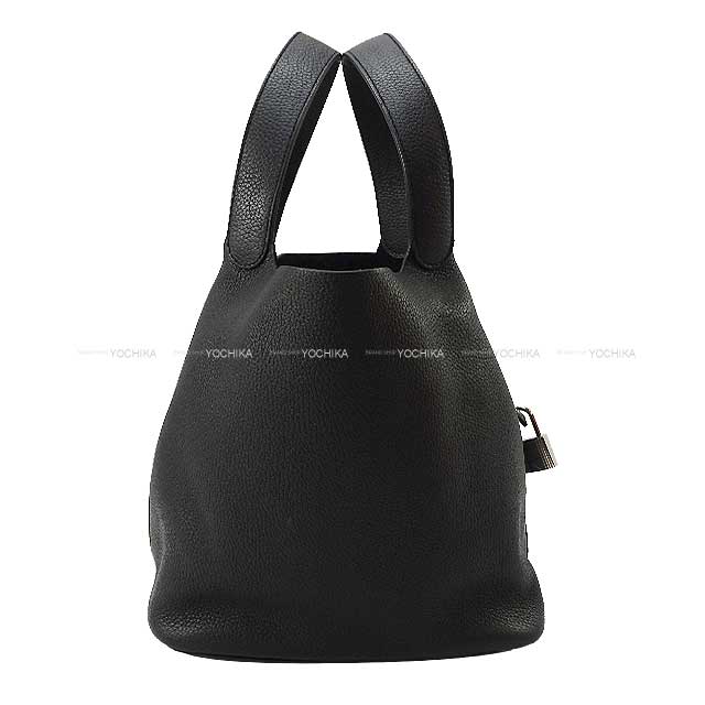 HERMES Handbag Picotin Lock 26 GM Noir (Black) Taurillon Clemence Silver HW Stamp B[BRAND NEW][Authentic]