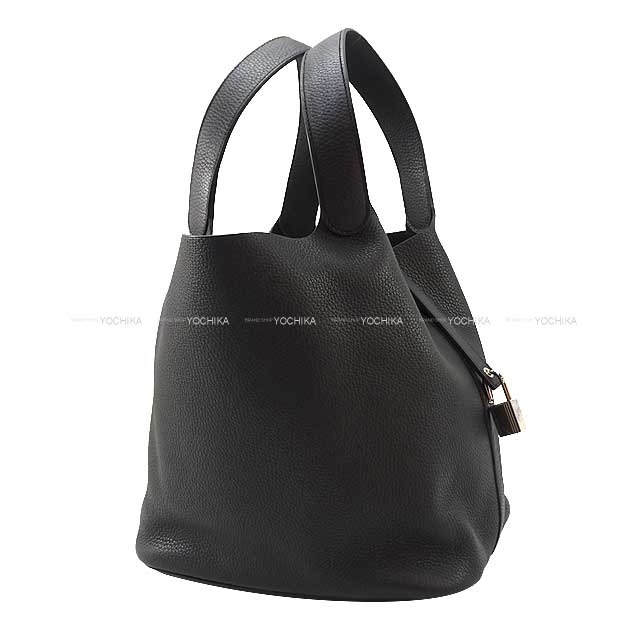 HERMES Handbag Picotin Lock 26 GM Noir (Black) Taurillon Clemence Silver HW Stamp B[BRAND NEW][Authentic]