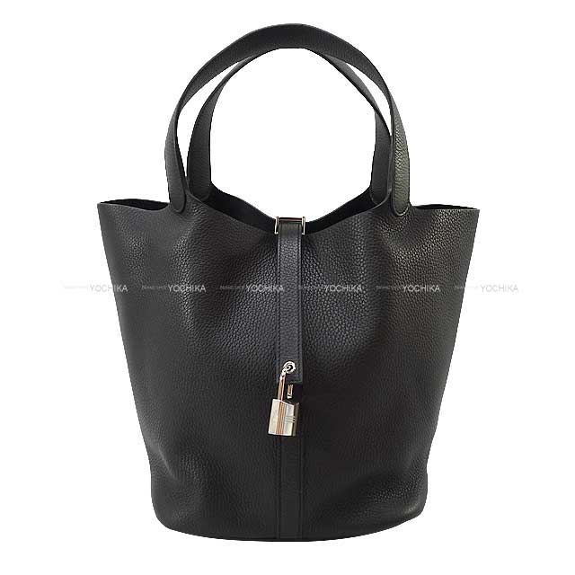 HERMES Handbag Picotin Lock 26 GM Noir (Black) Taurillon Clemence Silver HW Stamp B[BRAND NEW][Authentic]