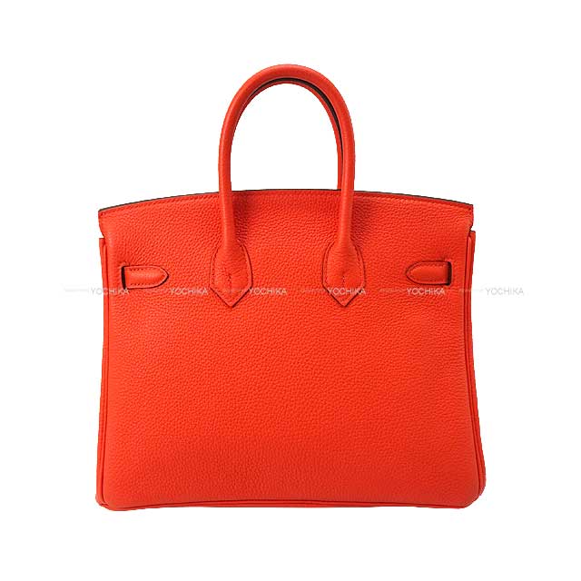 [Pre-loved] HERMES Handbag Birkin25 Orange Poppy Veau Togo Gold HW Stamp Y[LIKE NEW][Authentic]