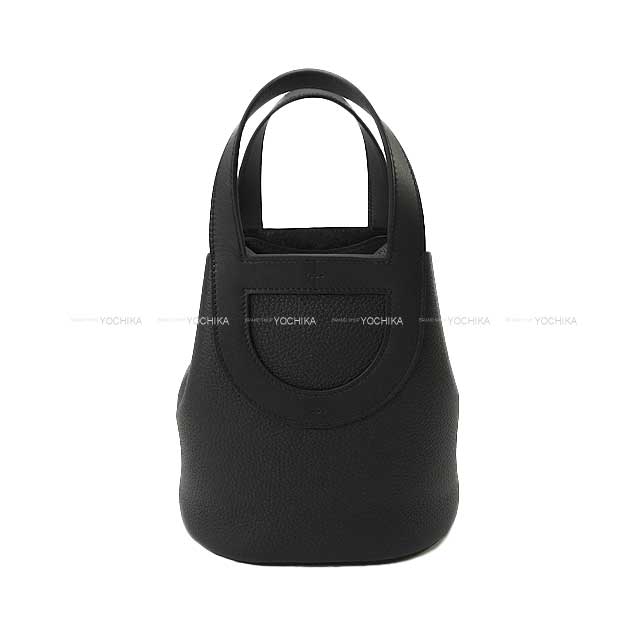 HERMES Handbag In the Loop 18 Noir (Black) Taurillon Clemence/Veau Swift Silver HW Stamp B[BRAND NEW][Authentic]