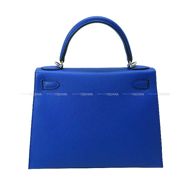 HERMES Kelly28 Bleu Royal Veau Epsom Silver HW Shoulder bag[BRAND NEW][Authentic]