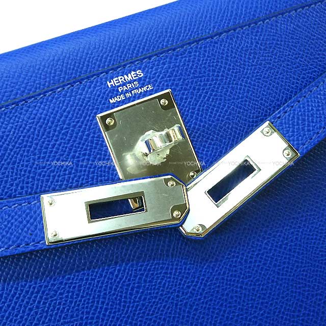 HERMES Kelly28 Bleu Royal Veau Epsom Silver HW Shoulder bag[BRAND NEW][Authentic]