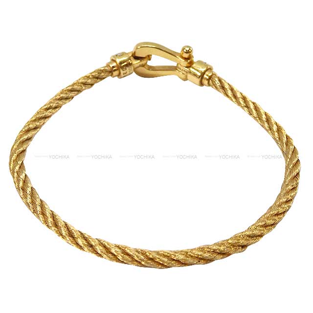 [Pre-loved] Pledge bracelet Force10 Medium #14 Gold 18KYG/DIA Gold HW[LIKE NEW][Authentic]