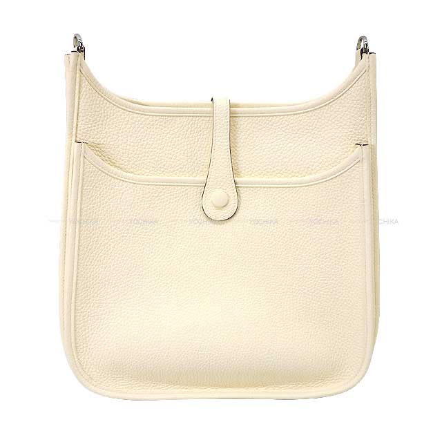 HERMES Shoulder bag Evelyne 29 PM Amazon Maxi Quadrille Nata/Jaune Citron/Rouge H/Mauve sylvestre Taurillon Clemence/Toile H Silver HW Stamp U[BRAND NEW][Authentic]