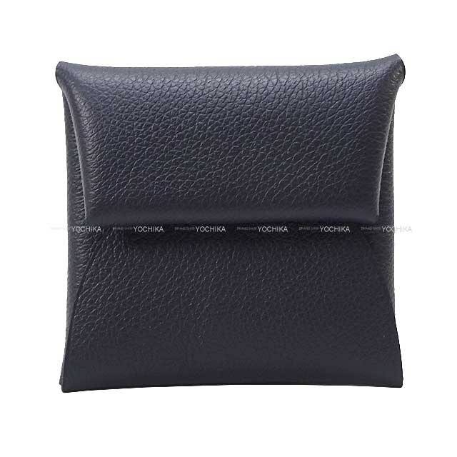 HERMES change purse Bastia Bleu Nuit Evercolor Silver HW Stamp U[BRAND NEW][Authentic]