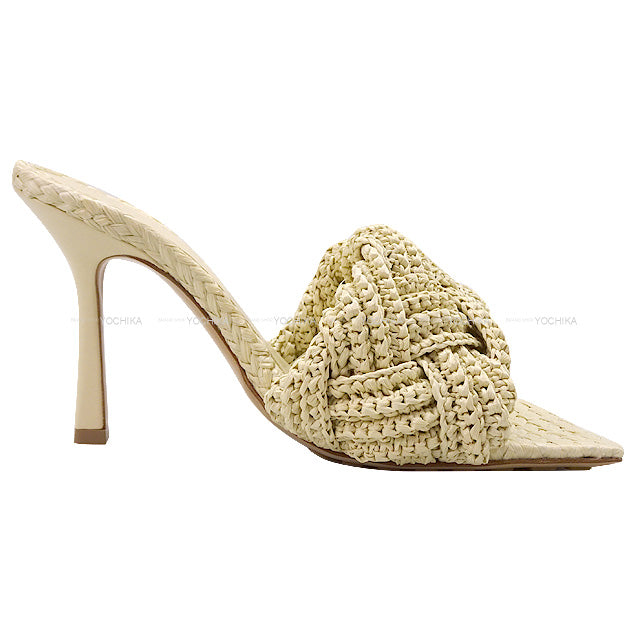 HOTTEY GIRL pumps lide mule intrecciato  White Raffia/viscose #37 1/2[BRAND NEW][Authentic]