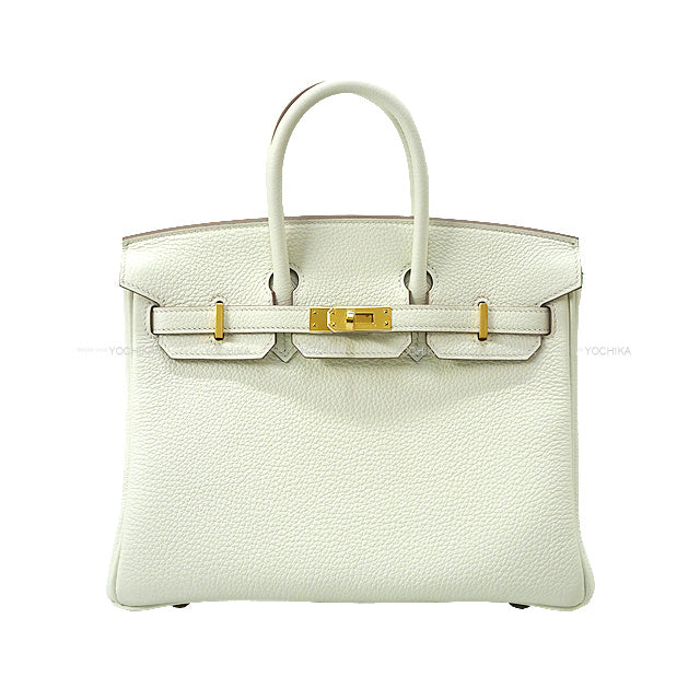 HERMES Handbag Birkin25 Mushroom Veau Togo Gold HW Stamp U[BRAND NEW][Authentic]