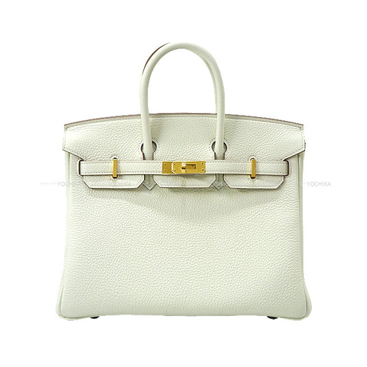 HERMES Handbag Birkin25 Mushroom Veau Togo Gold HW Stamp U[BRAND NEW][Authentic]